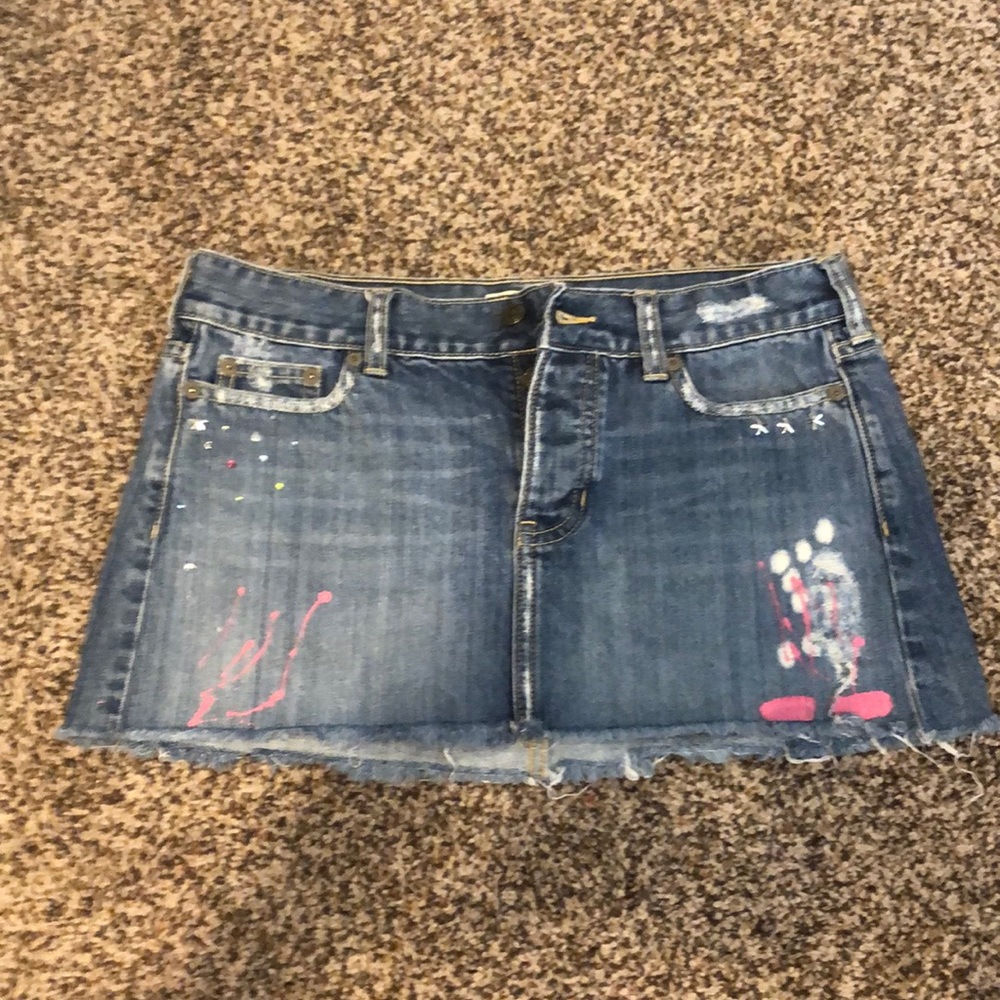 Hollister Jean button up skirt